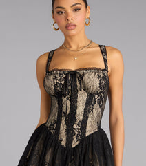Mariella Lace A-Line Mini Dress