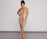 Alana Formal Sequin Midi Dress