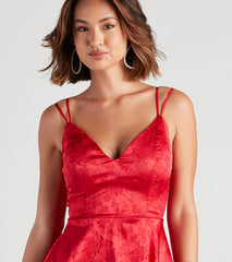 Kaitlyn Jacquard Party Short Dress