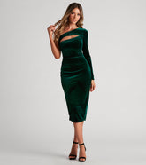 Kacie Formal Velvet Midi Dress
