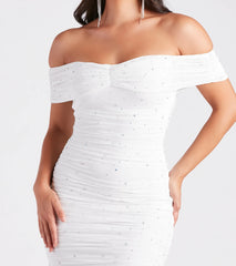 Shelby Rhinestone Mesh Bodycon Mini Dress