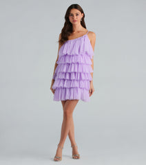 Sawyer Tulle One Shoulder A-Line Short Dress