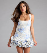 Fae Floral Ruffled Mini Dress