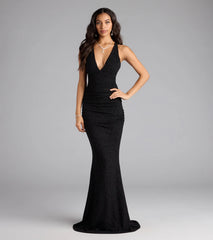 Corinne Glitter Knit Strappy Back Mermaid Dress