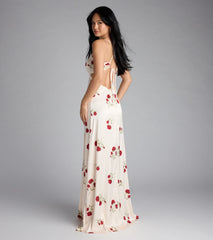Madeline Floral Strappy Back A-Line Formal Dress