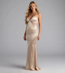 Aimee Strappy Back Mesh Trim Mermaid Formal Dress