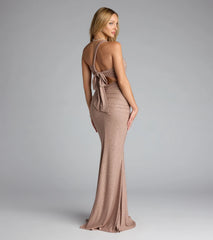 Giselle One-Shoulder Mermaid Glitter Formal Dress