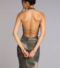 Allina Halter Strappy Mermaid Formal Dress