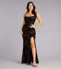 Carmen Velvet Cowl Mermaid Formal Dress