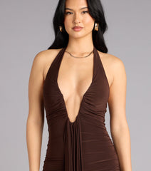 Allyssa Halter Sash Mermaid Formal Dress