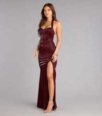 Breanna Faux Leather Corset Formal Dress