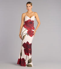 Madi Floral Print Mermaid Formal Dress