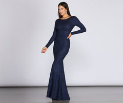 Whitney Glitter Knit Gown