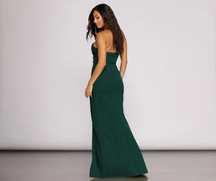 Luisa Strapless Crepe Slim Dress