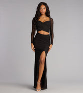 Michelle Glitter Cutout Mermaid Formal Dress