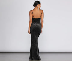 Olivia Formal Velvet Glitter Dress