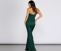 Jacinda Lace Cutout Waist Gown