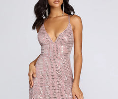 Larissa Formal Metallic Lurex Dress