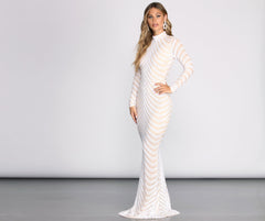 Madeline Sequin Mesh Formal Dress