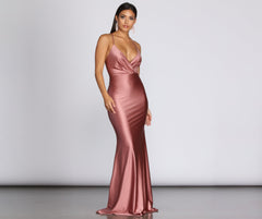Jerry Cross Back Draped Gown