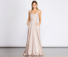 Emery Formal Glitter A-Line Dress