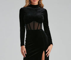 Lizzy Velvet Corset Mermaid Formal Dress