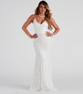 Natalie Sequin A-Line Formal Dress