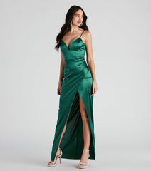 Kairi Formal Satin A-Line Dress