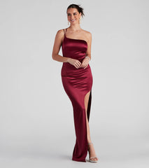 Melody Formal One Shoulder Satin Dress