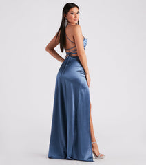 Trixie Formal Satin A-Line Dress