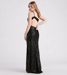 Rayne One-Shoulder Sequin Formal Dress