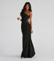 Mara Crepe One Shoulder Gown