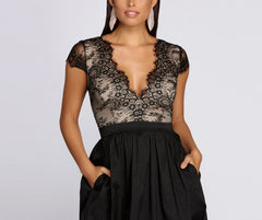 Kehlani Taffeta A-Line Dress