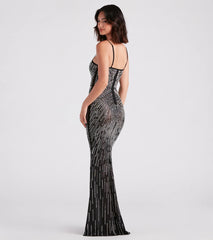 Drew Formal Rhinestone Mermaid Dress