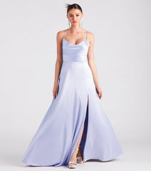 Allura Formal Satin A-Line Dress