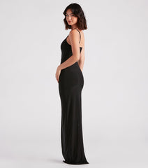 Ellen Formal Rhinestone Strap Long Dress