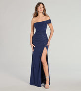 Malani Glitter Knit One-Shoulder Formal Dress