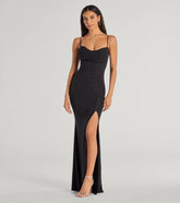 Astrid High-Slit Glitter Mermaid Dress