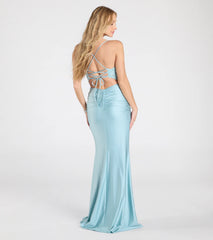Lynette Embroidered Corset Slit Mermaid Formal Dress