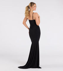 Corrina Cowl Neck Mermaid Glitter Formal Dress
