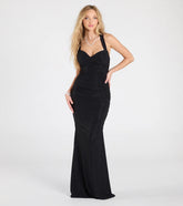 Tatiana Lace-Up Mermaid Glitter Formal Dress