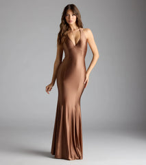 Jen V-Neck Halter Mermaid Formal Dress