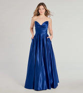 Ruth Strapless Sweetheart A-Line Satin Ball Gown