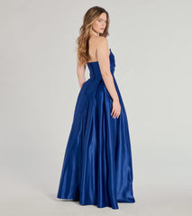 Ruth Strapless Sweetheart A-Line Satin Ball Gown