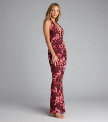 Own the Bloom Floral Strappy Halter Maxi