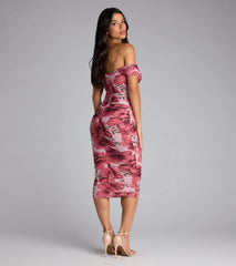 Crush Season Floral Mesh Midi Dress