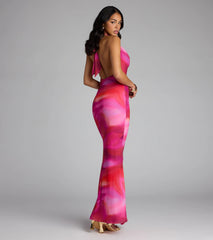 Turn Heads Tie-Dye Open Back Maxi Dress