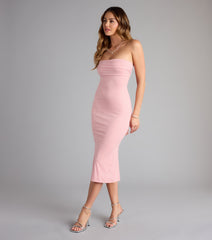 Glow for It Tube Glitter Midi Dress