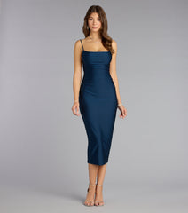 Lace-Up Allure Bodycon Midi Dress