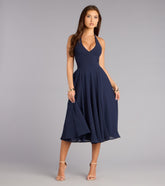 Effortless Grace Chiffon Midi Dress